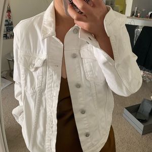 White Top Man Denim Jacket size M